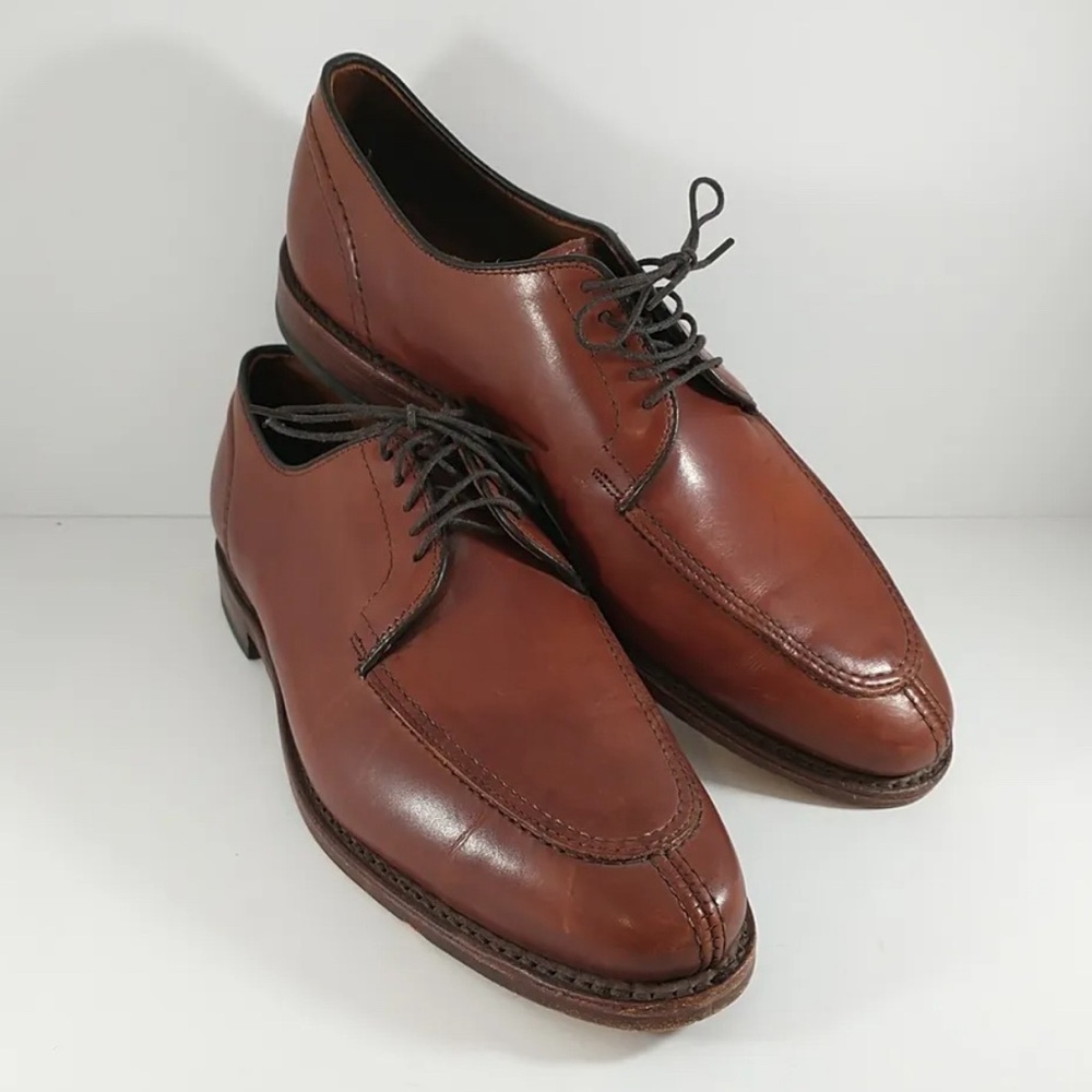 Allen Edmonds LaSalle Brown Leather Mens Lace Up Oxford Dress Shoes Size 8.5 D